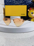 Fendi Lightweight Rimless Gold Lens Sunglasses for Women