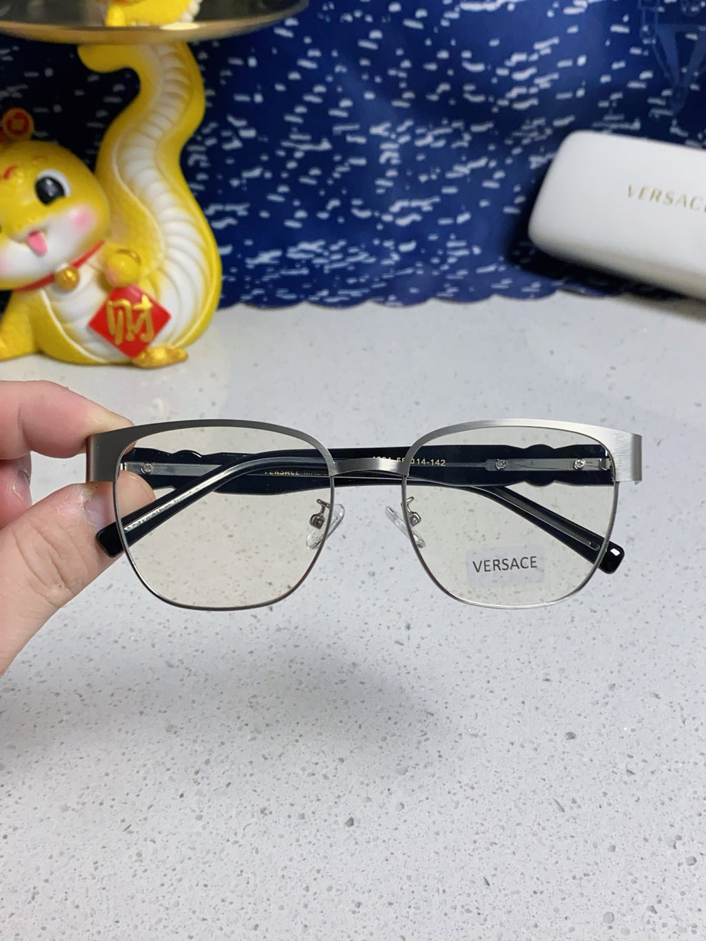 Versace Metal Fashion Silver Lens Sunglasses for Men & Women - 372533 - detail image 4