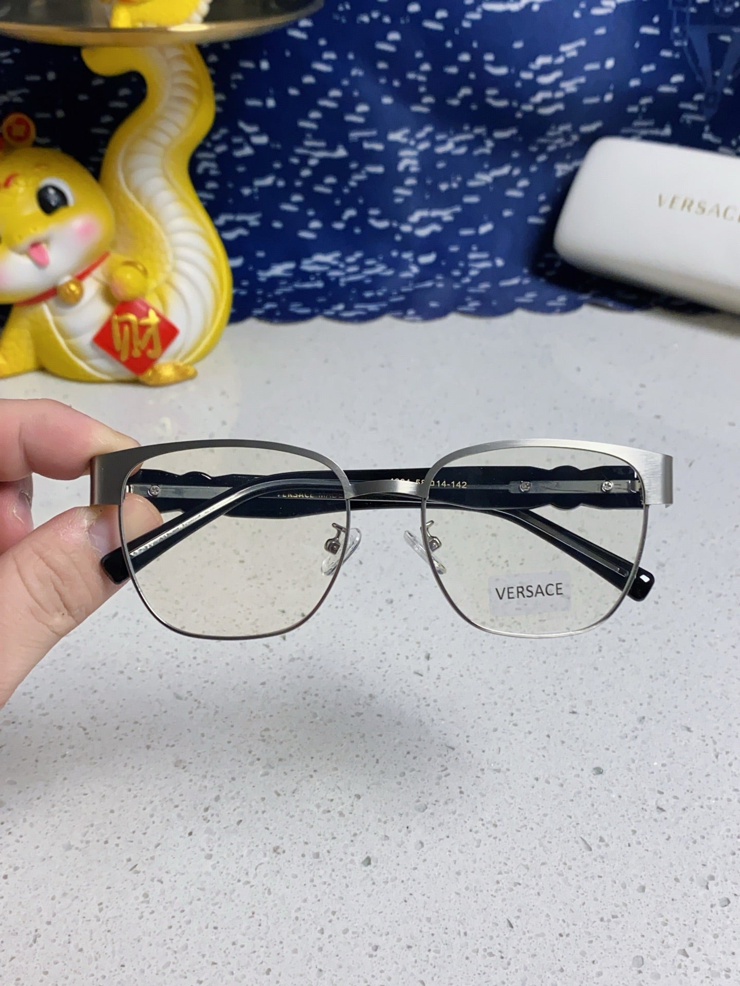 Versace Metal Fashion Silver Lens Sunglasses for Men & Women - 372533 - detail image 4