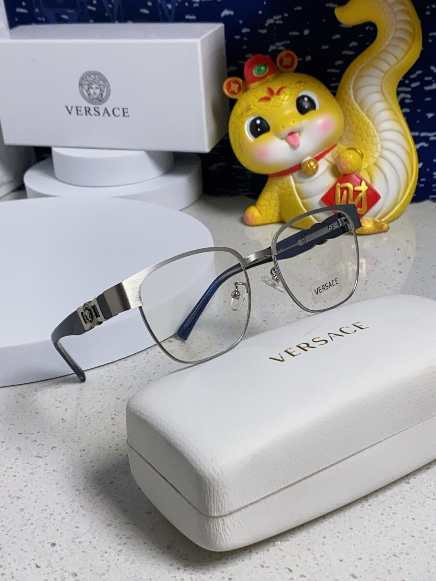 Versace Metal Fashion Silver Lens Sunglasses for Men & Women - 372533 - detail image 9