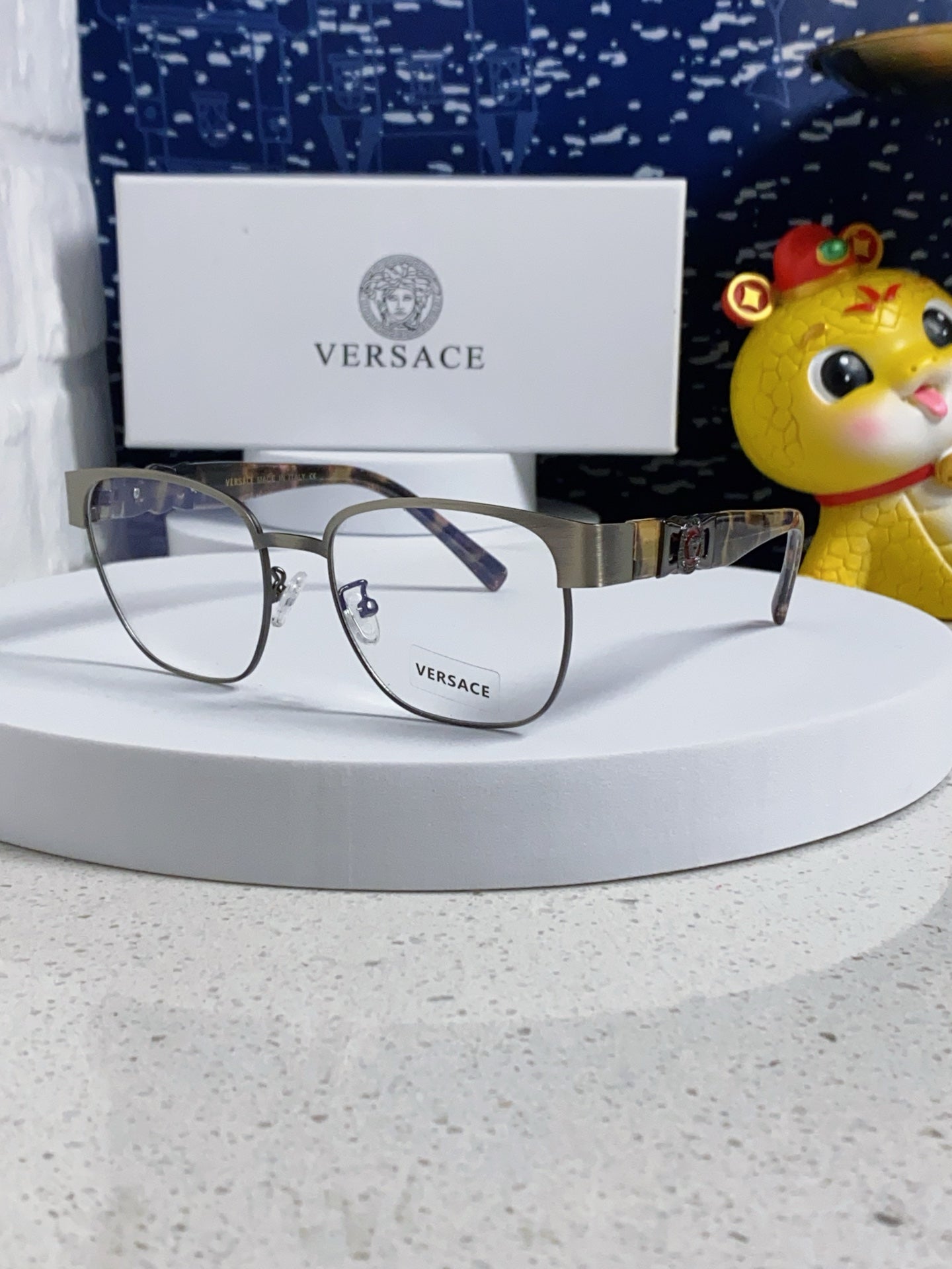 Versace Metal Fashion Silver Lens Sunglasses for Men & Women - 372534