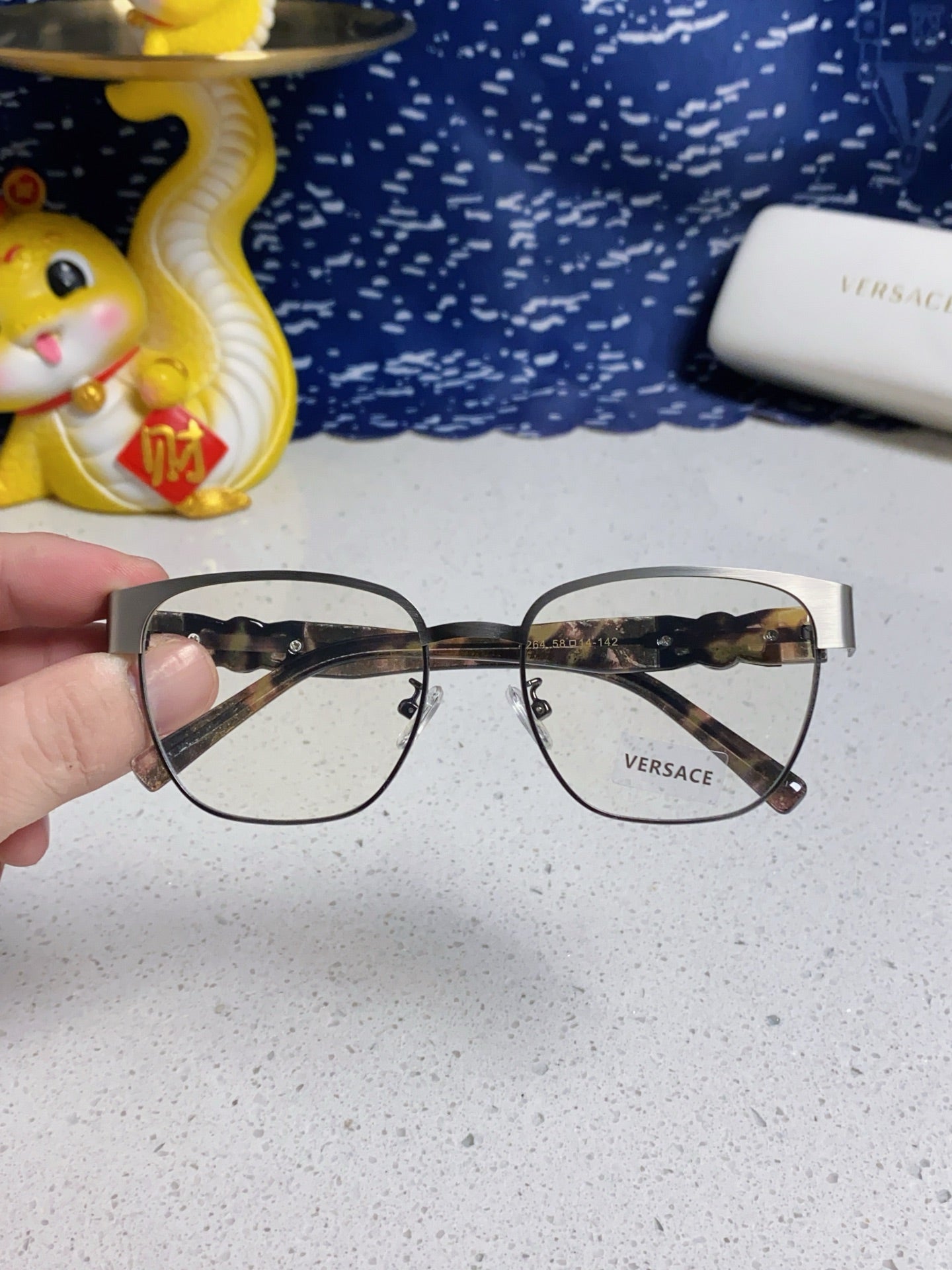 Versace Metal Fashion Silver Lens Sunglasses for Men & Women - 372534 - detail image 4
