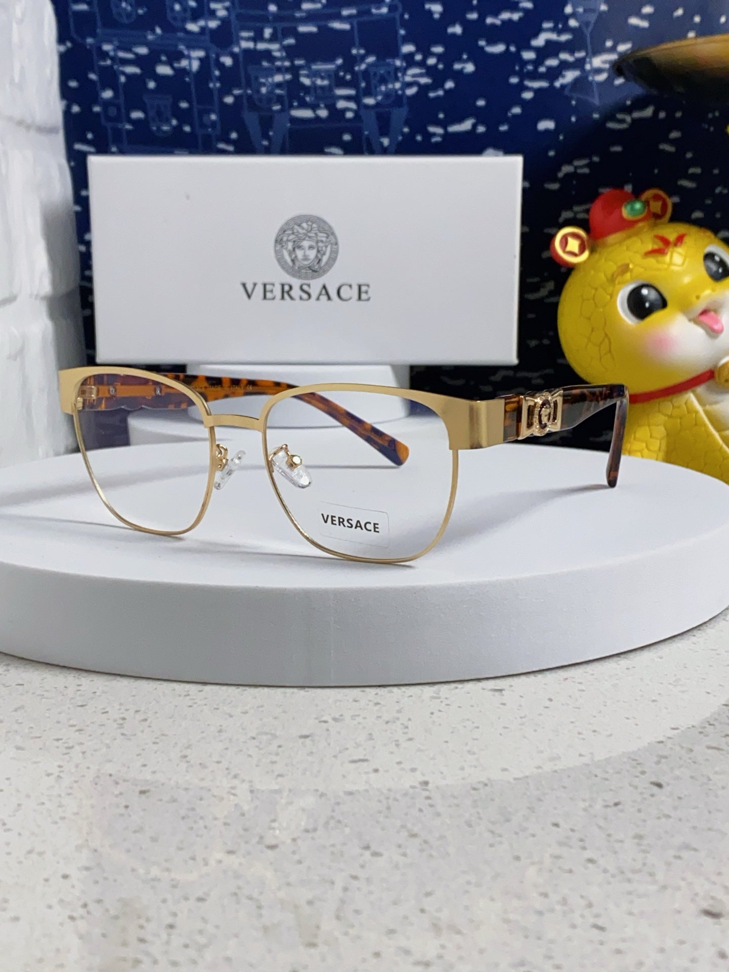 Versace Metal Fashion Silver Lens Sunglasses for Men & Women - 372535