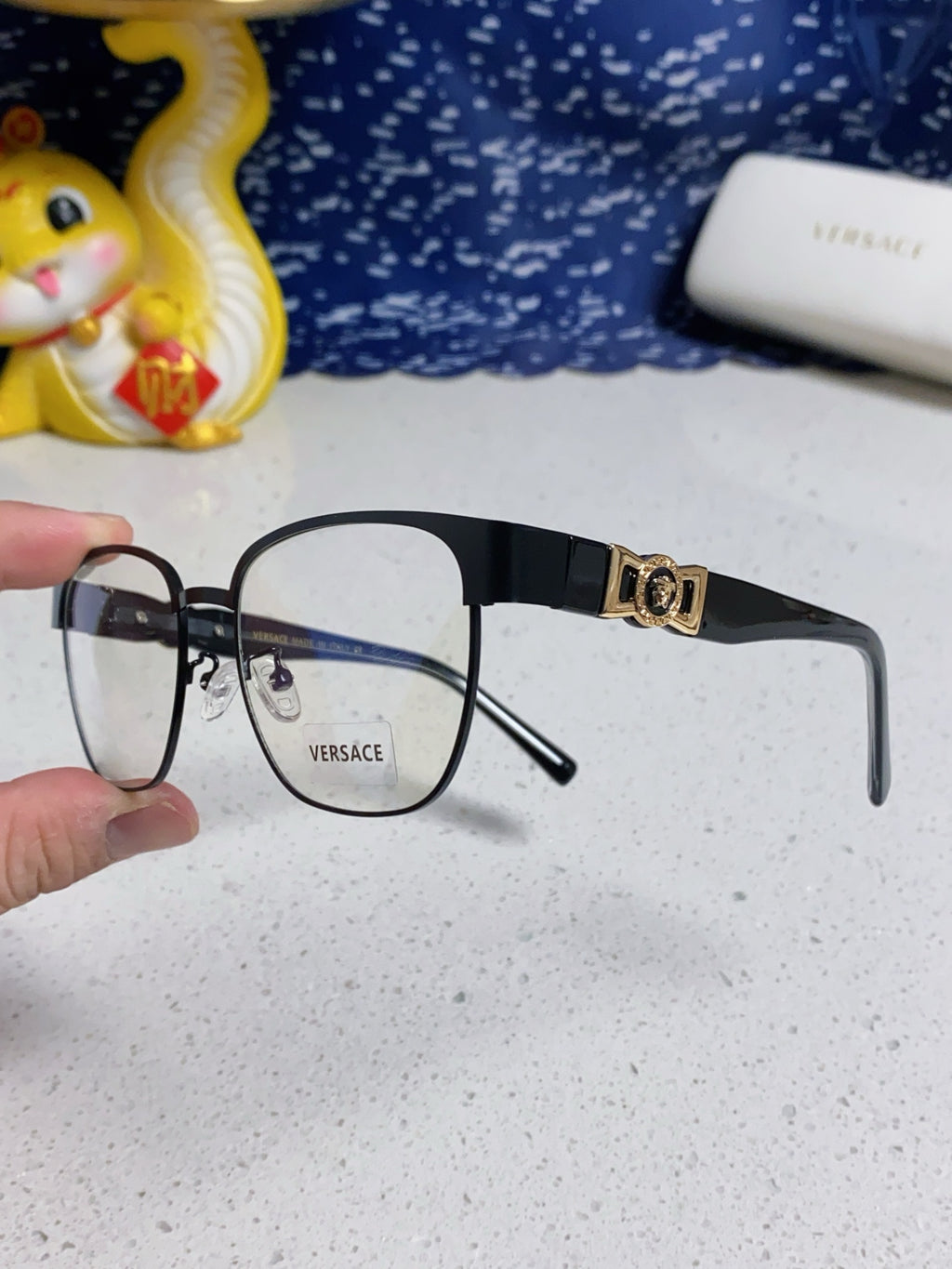 Versace Metal Fashion Silver Lens Sunglasses for Men & Women - detail image 6