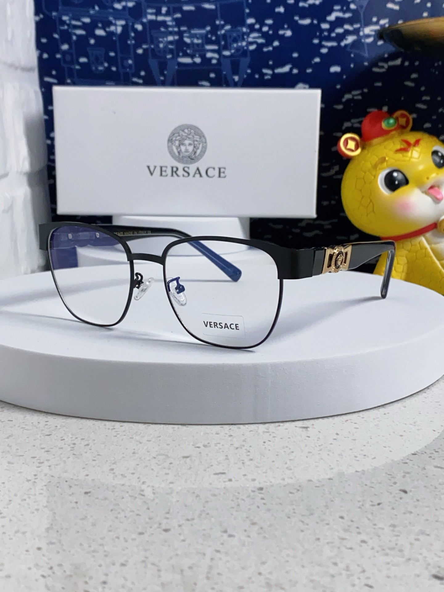 Versace Metal Fashion Silver Lens Sunglasses for Men & Women
