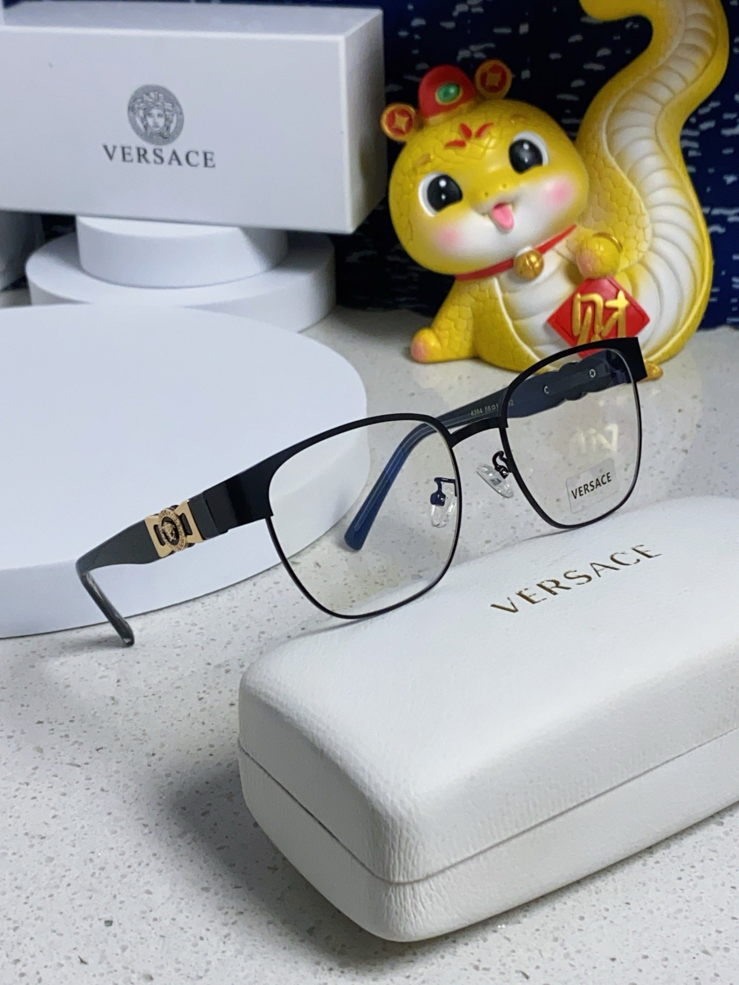 Versace Metal Fashion Silver Lens Sunglasses for Men & Women - detail image 9