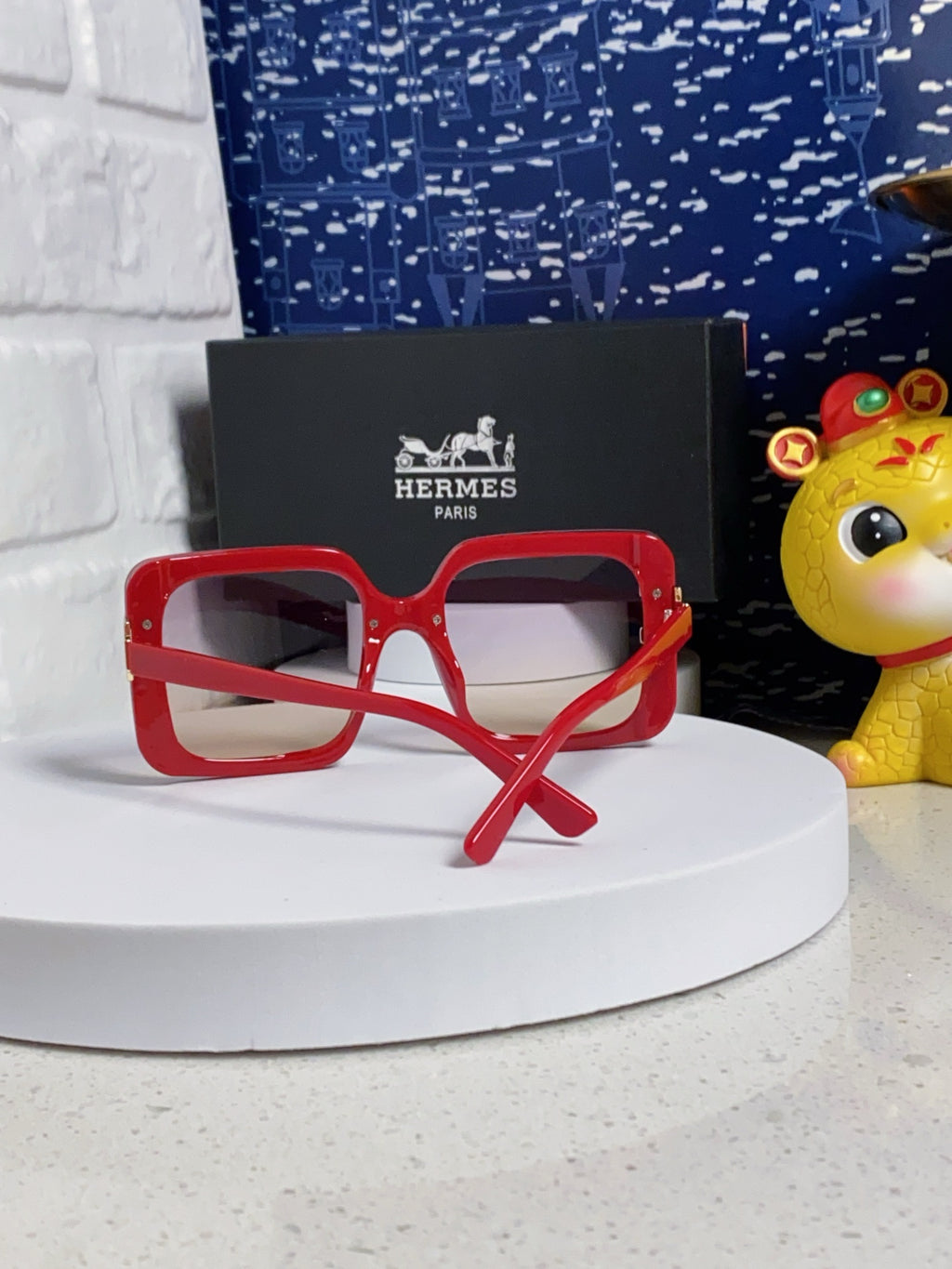 Hermès Square Red Lens Sunglasses for Men & Women - 450019 - detail image 3
