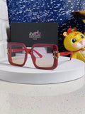 Hermès Square Red Lens Sunglasses for Men & Women - 450019