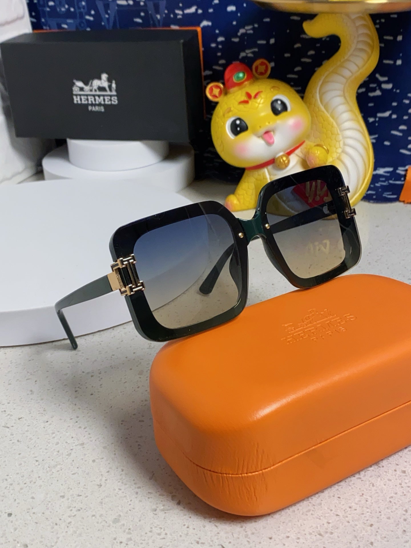 Hermès Square Silver Lens Sunglasses for Men & Women - 450020 - detail image 8