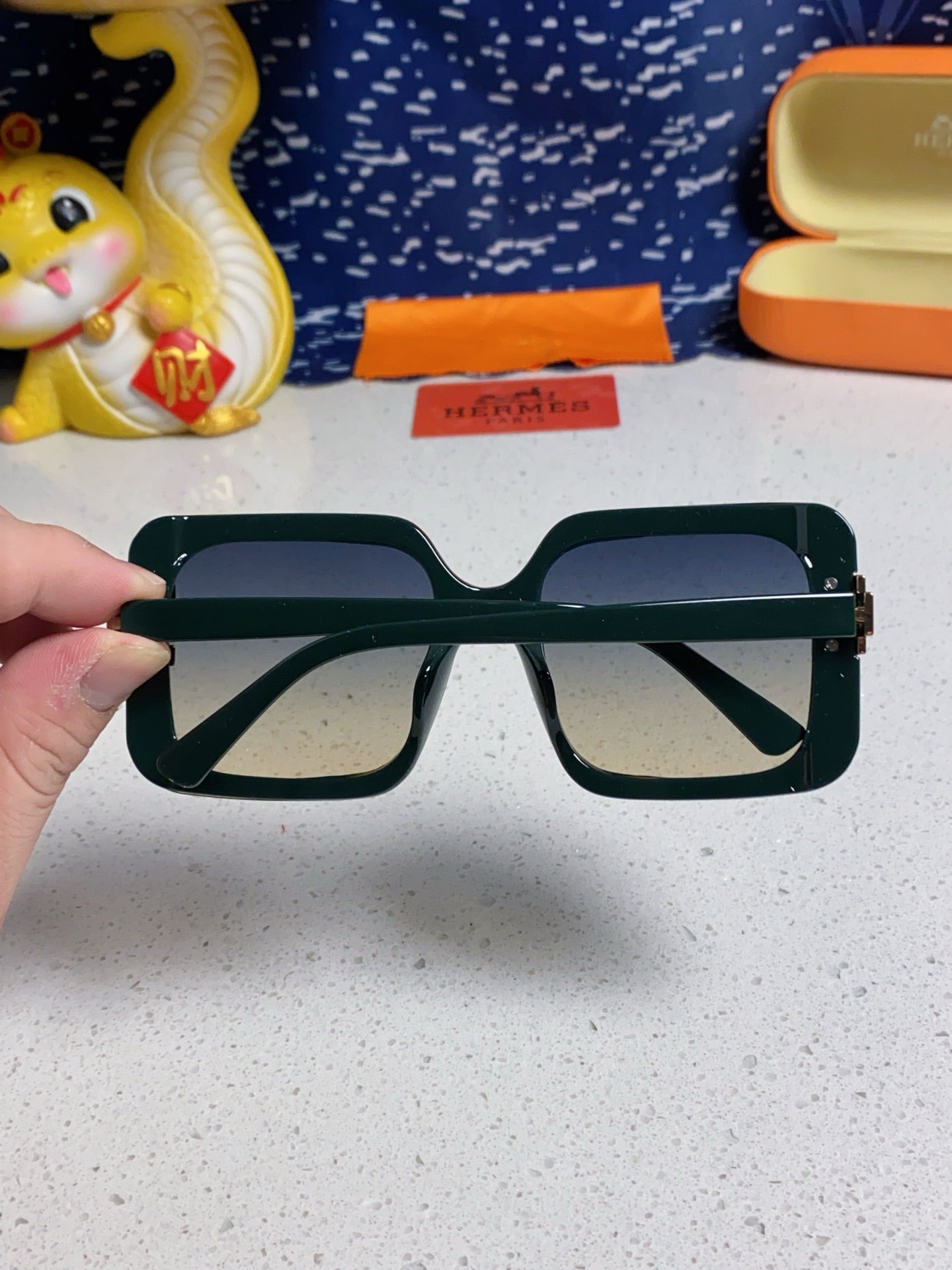Hermès Square Silver Lens Sunglasses for Men & Women - 450020 - detail image 5