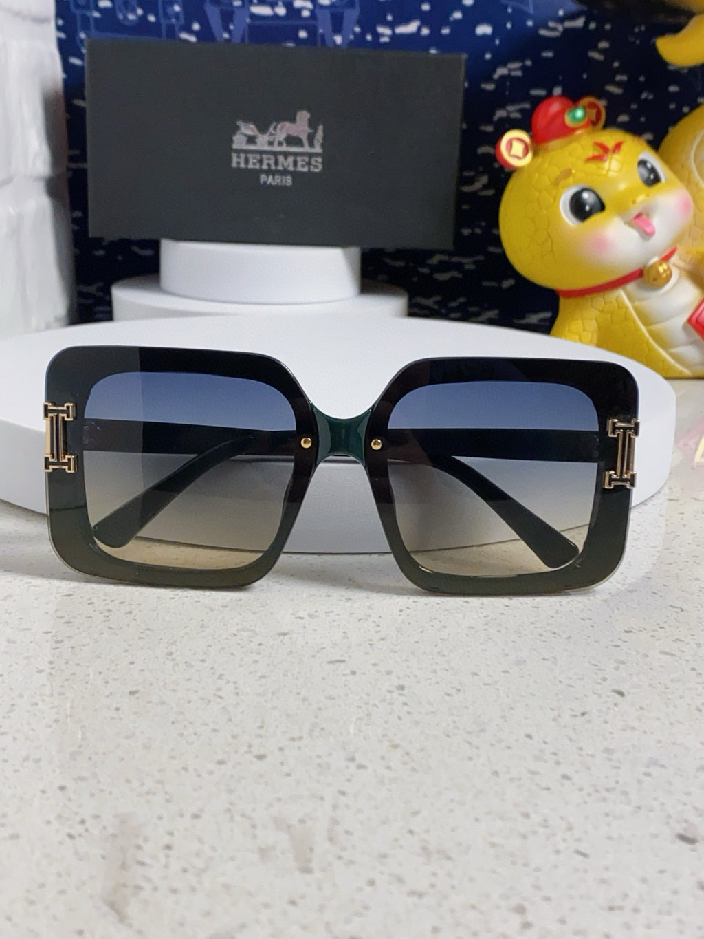 Hermès Square Silver Lens Sunglasses for Men & Women - 416508 - detail image 7