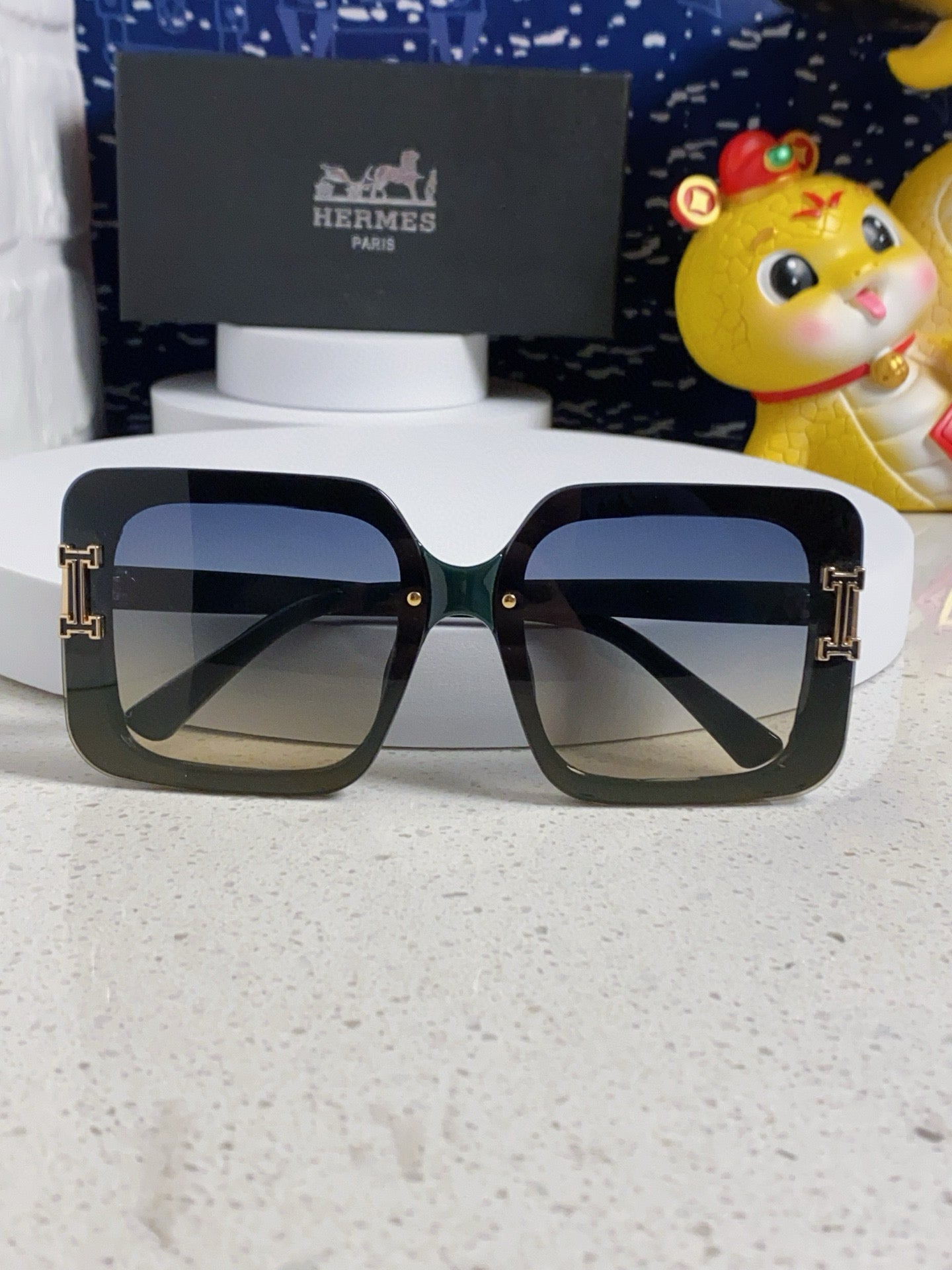 Hermès Square Silver Lens Sunglasses for Men & Women - 416508 - detail image 7