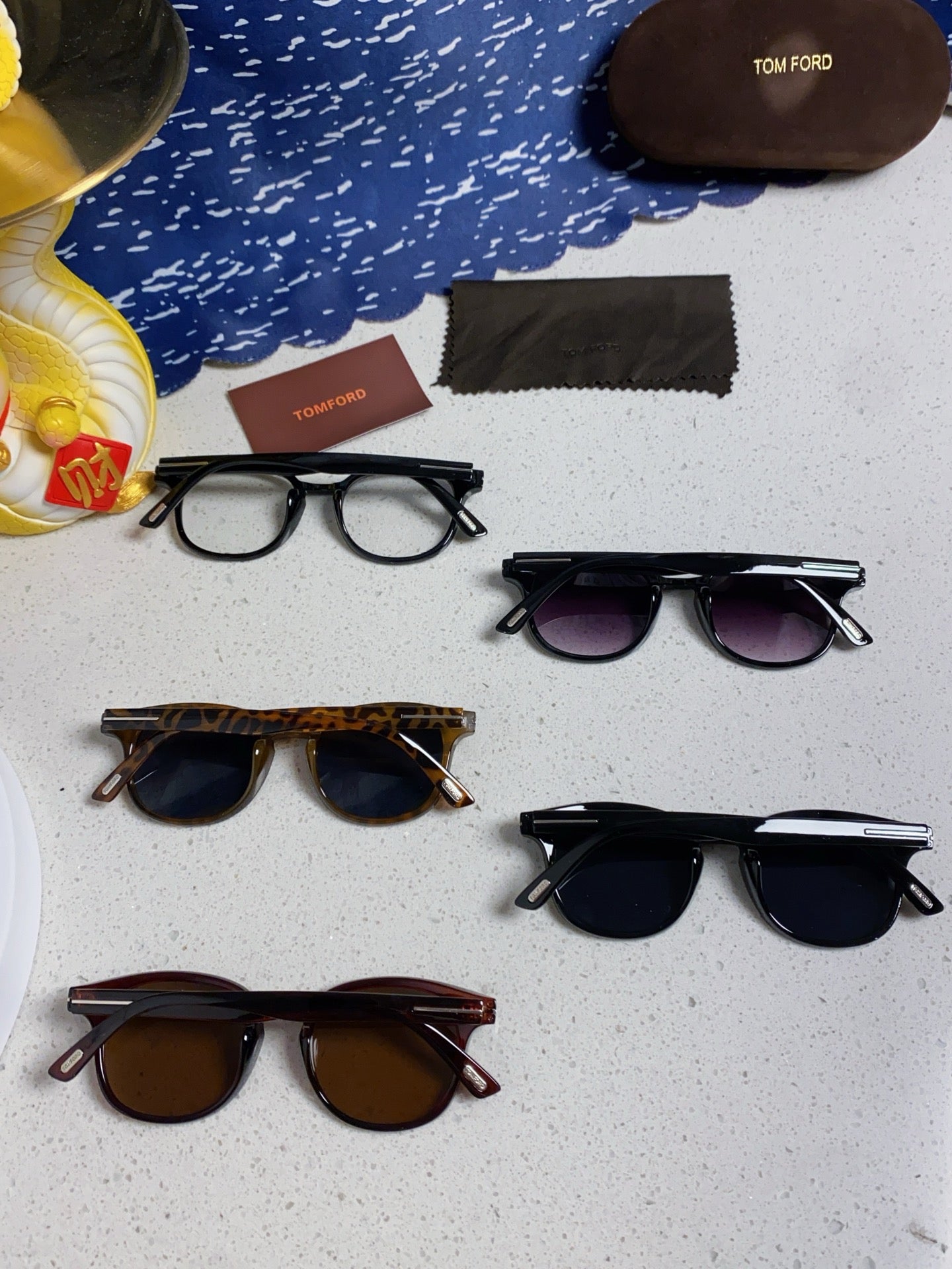 Tom Ford Square Blue Lens Sunglasses for Men & Women - detail image 11
