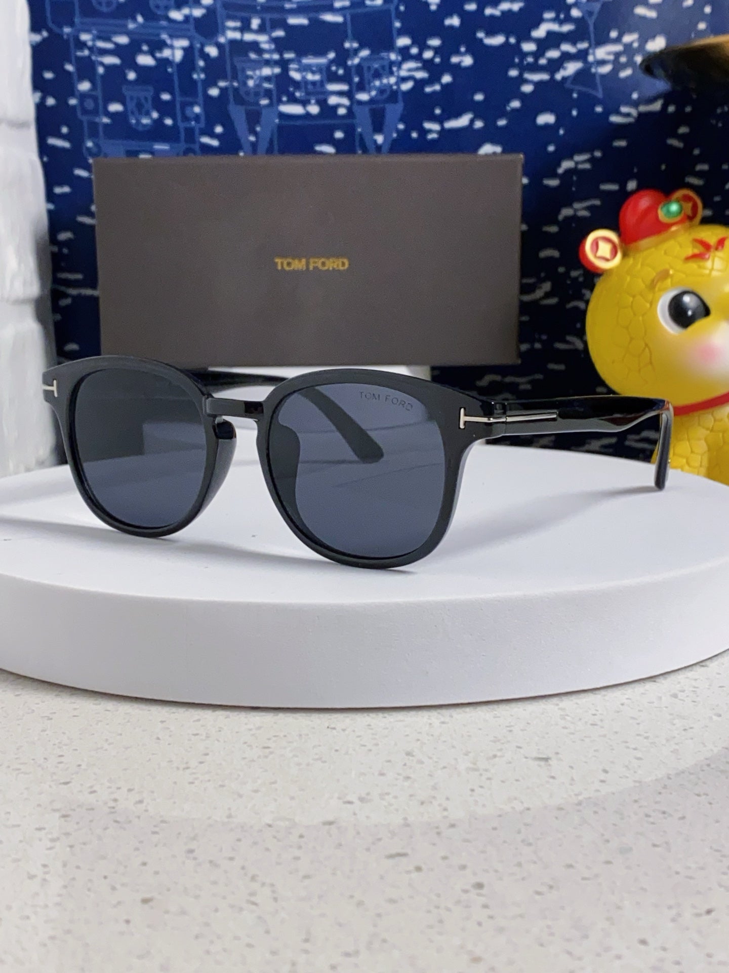 Tom Ford Square Blue Lens Sunglasses for Men & Women