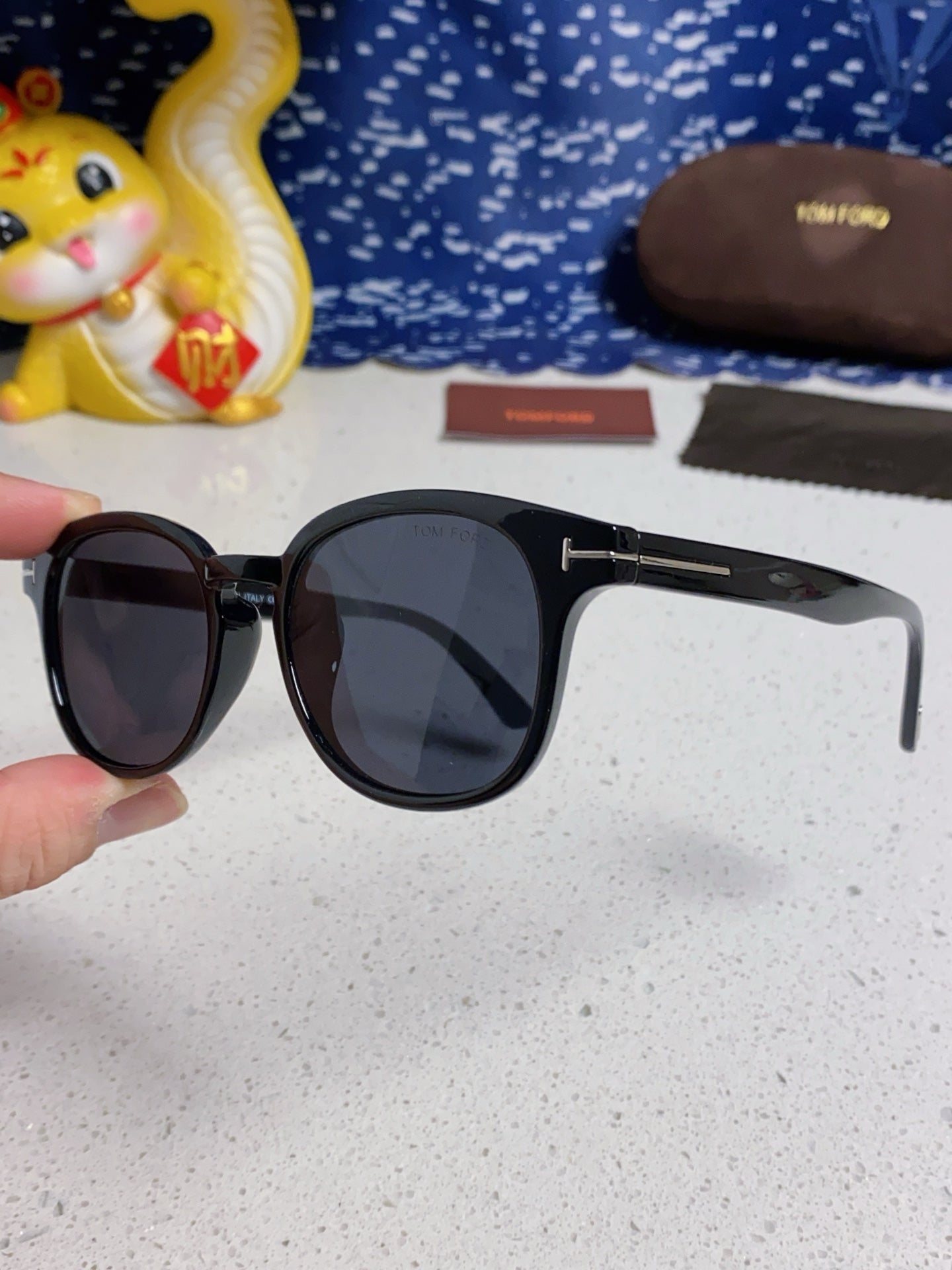 Tom Ford Square Blue Lens Sunglasses for Men & Women - detail image 6