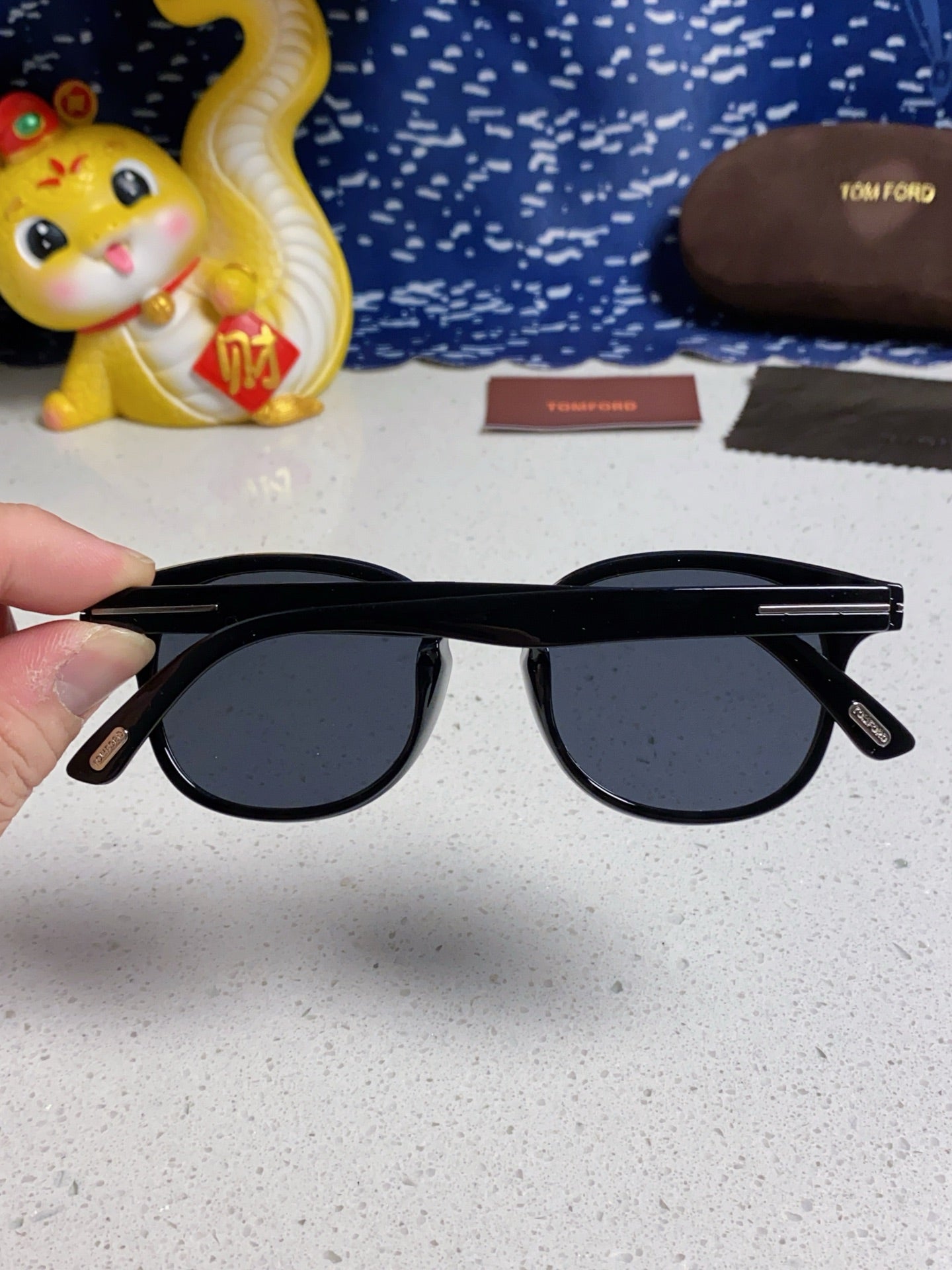 Tom Ford Square Blue Lens Sunglasses for Men & Women - detail image 5