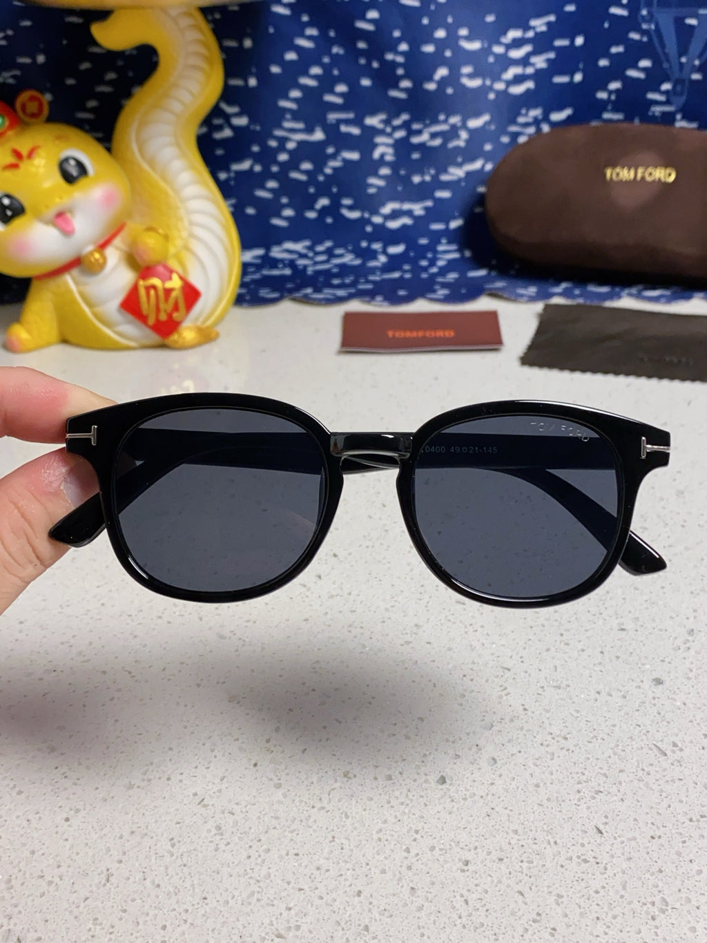 Tom Ford Square Blue Lens Sunglasses for Men & Women - detail image 4