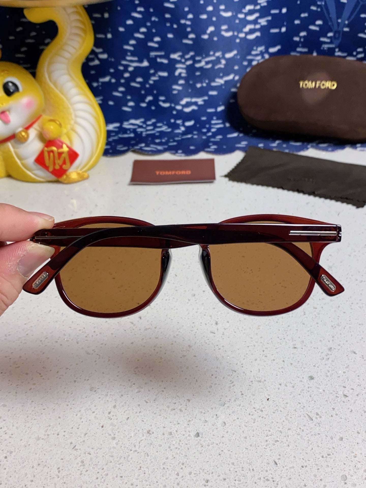 Tom Ford Square Brown Lens Sunglasses for Men & Women - detail image 5