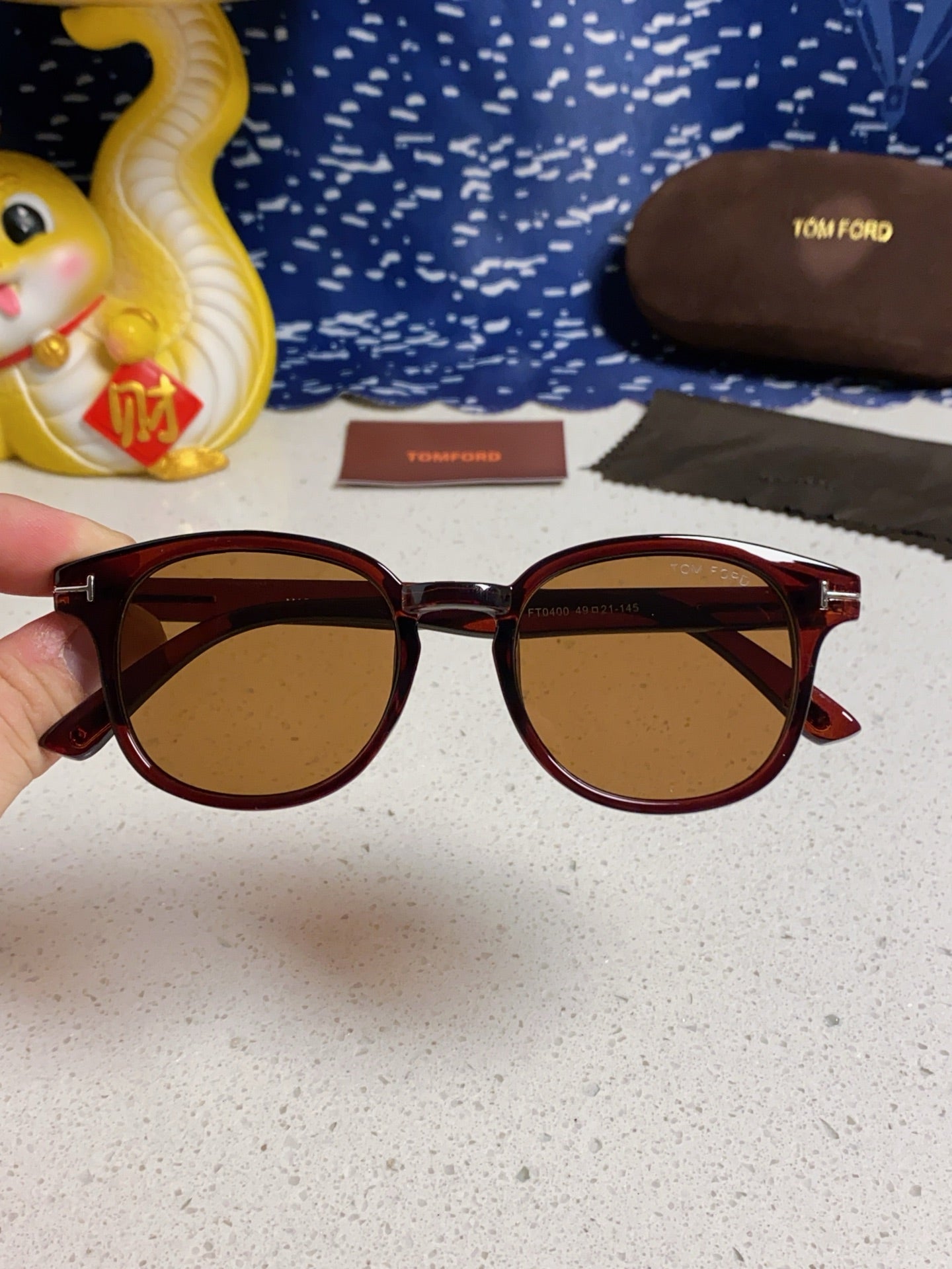 Tom Ford Square Brown Lens Sunglasses for Men & Women - detail image 4