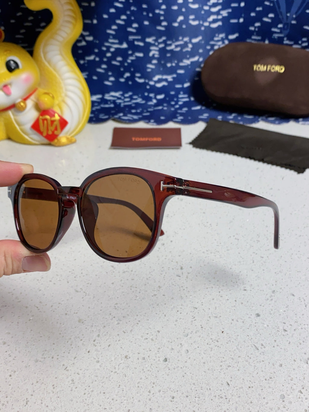 Tom Ford Square Brown Lens Sunglasses for Men & Women - detail image 6