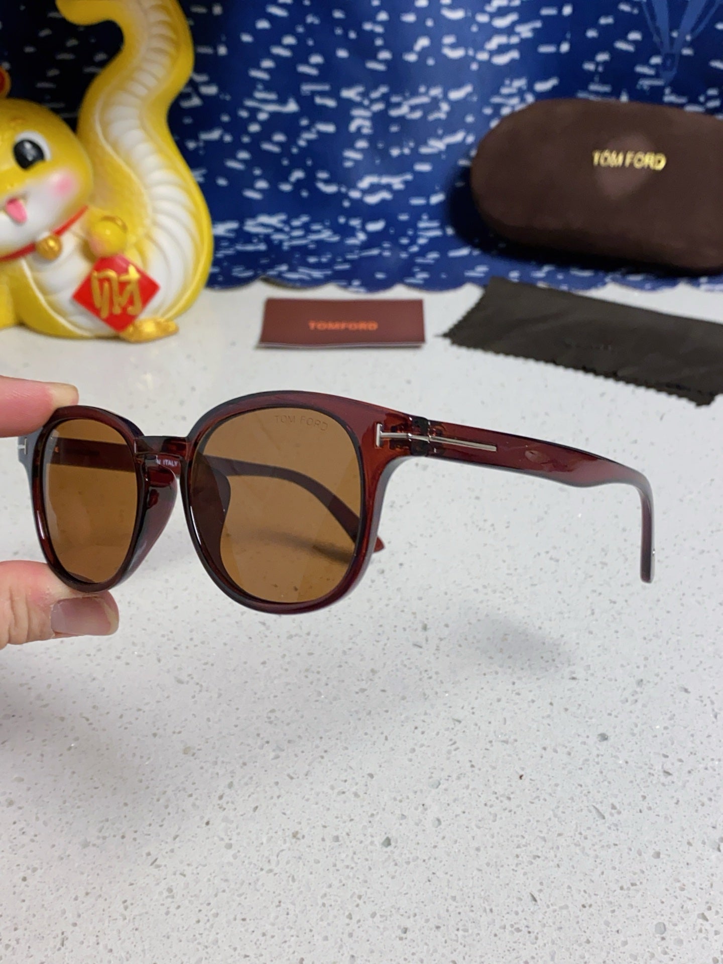 Tom Ford Square Brown Lens Sunglasses for Men & Women - detail image 6