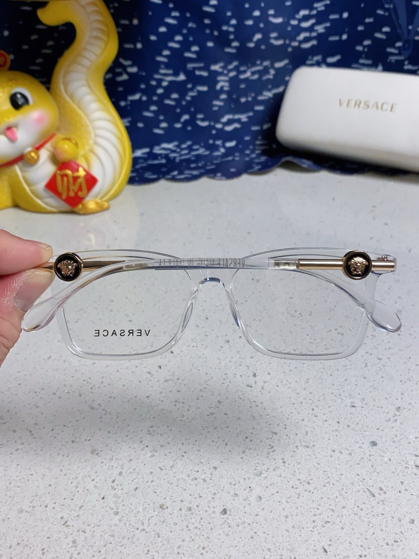 Versace Square Silver Lens Sunglasses for Men & Women - 449890 - detail image 5