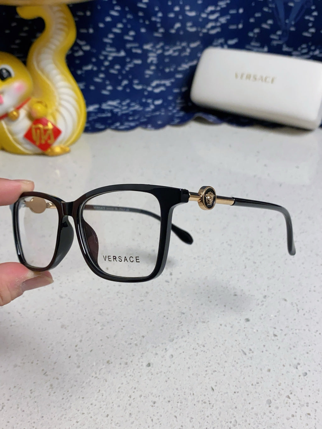 Versace Square Silver Lens Sunglasses for Men & Women - detail image 6