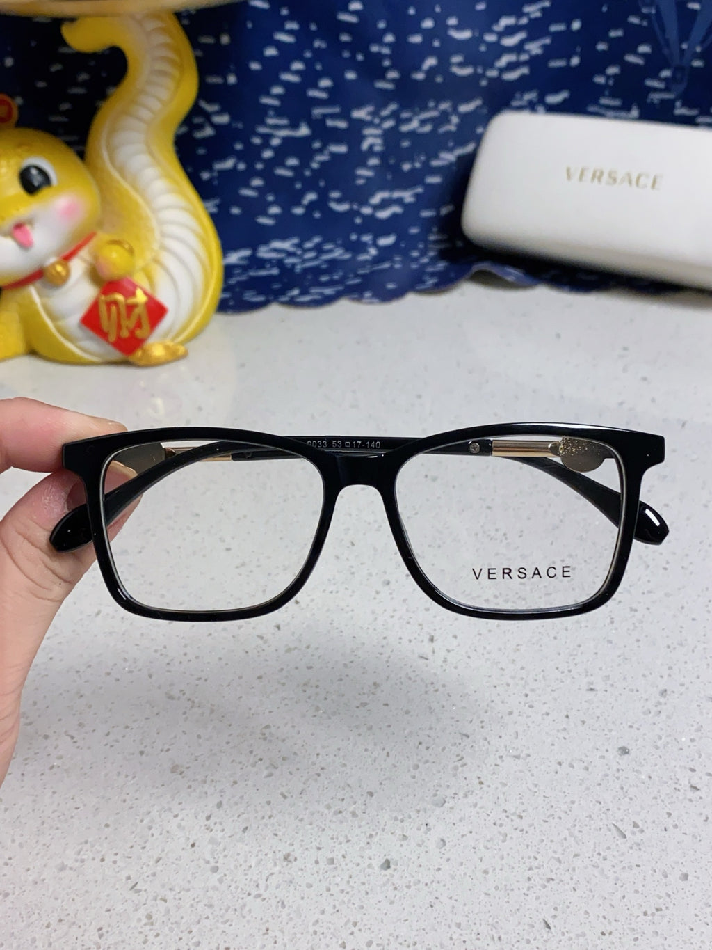 Versace Square Silver Lens Sunglasses for Men & Women - detail image 4