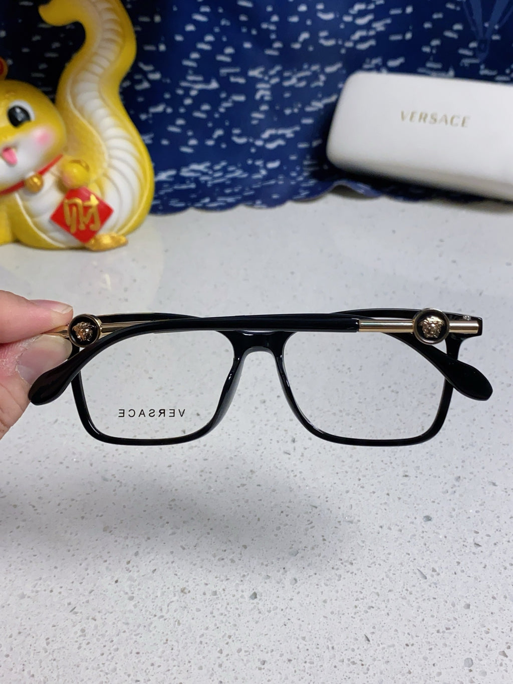 Versace Square Silver Lens Sunglasses for Men & Women - detail image 5