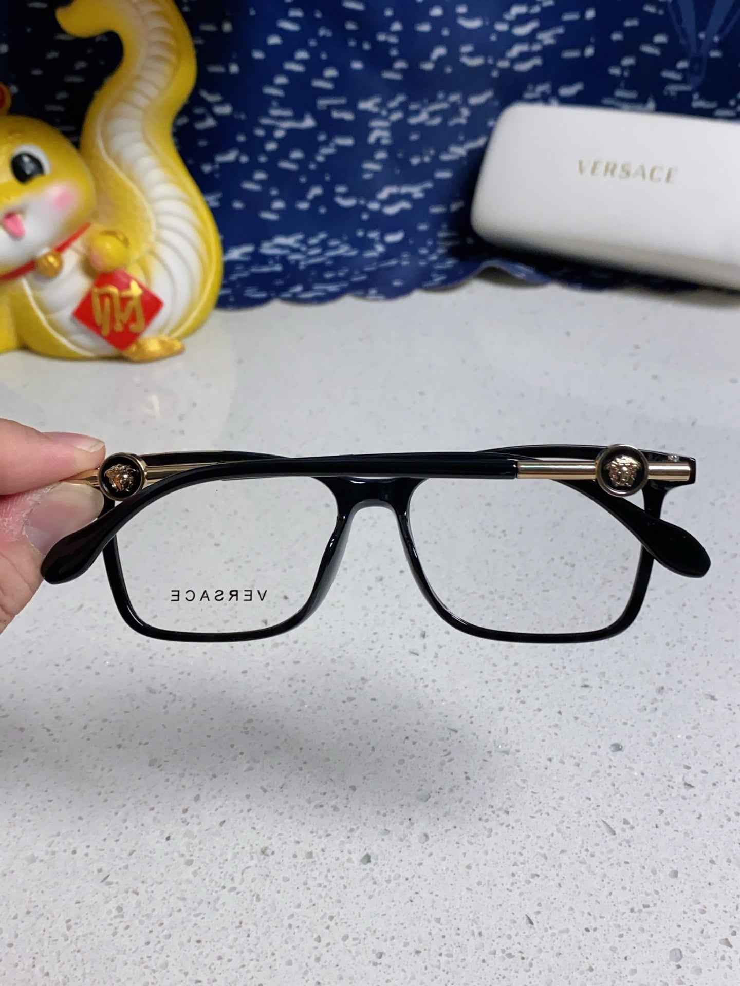 Versace Square Silver Lens Sunglasses for Men & Women - detail image 5