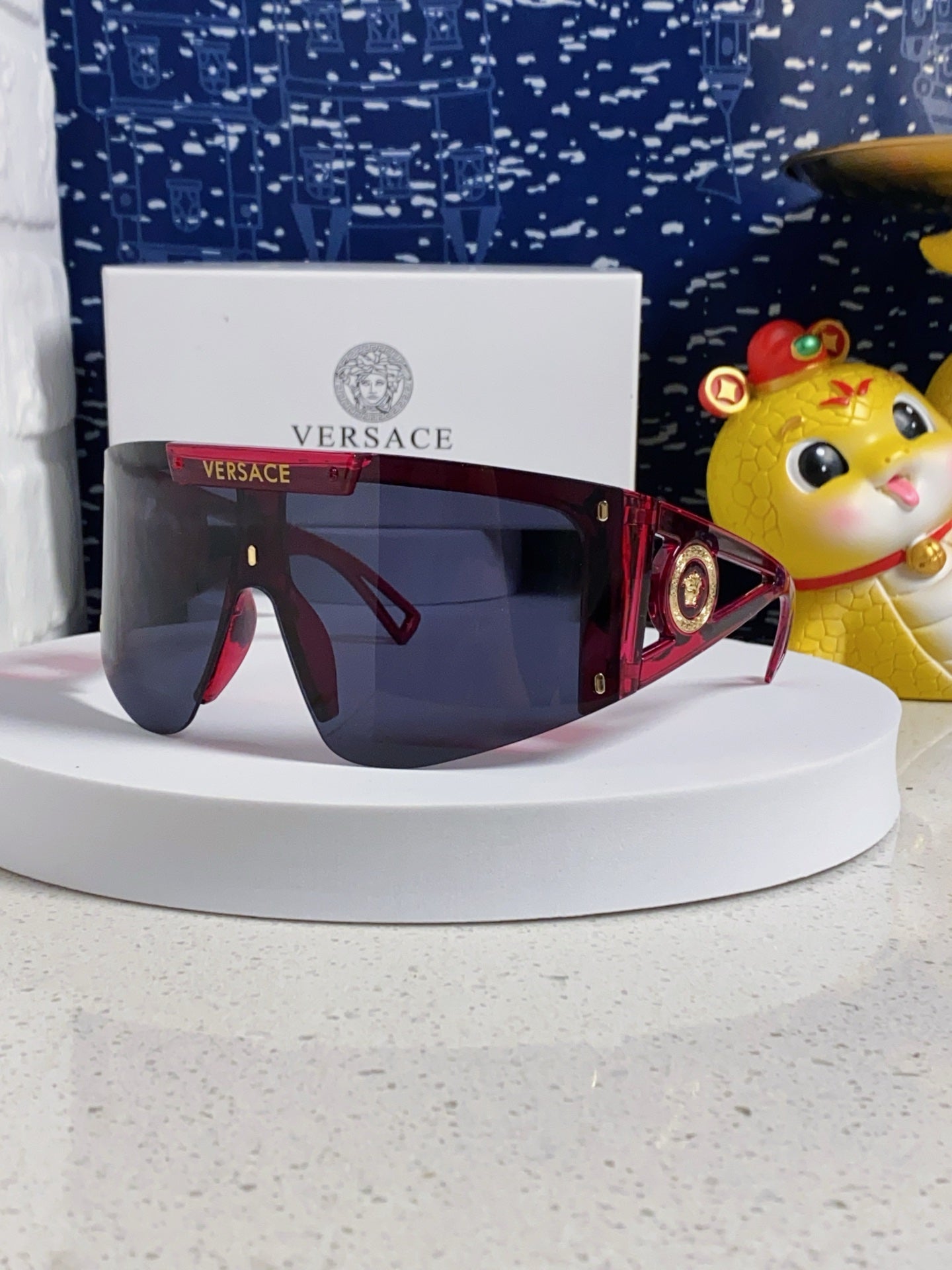Versace Oversized Blue Lens Sunglasses for Men & Women - 449879