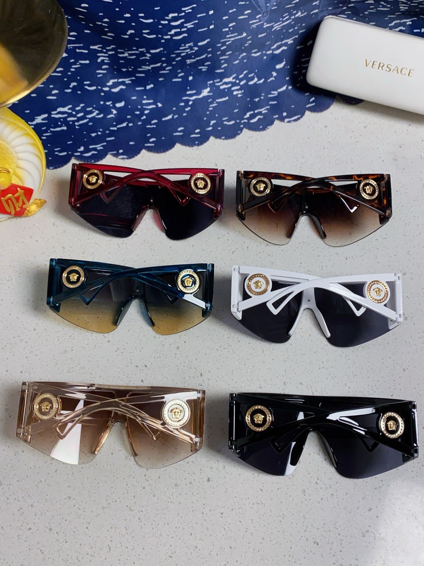 Versace Oversized Black Lens Sunglasses for Men & Women - 449884 - detail image 9