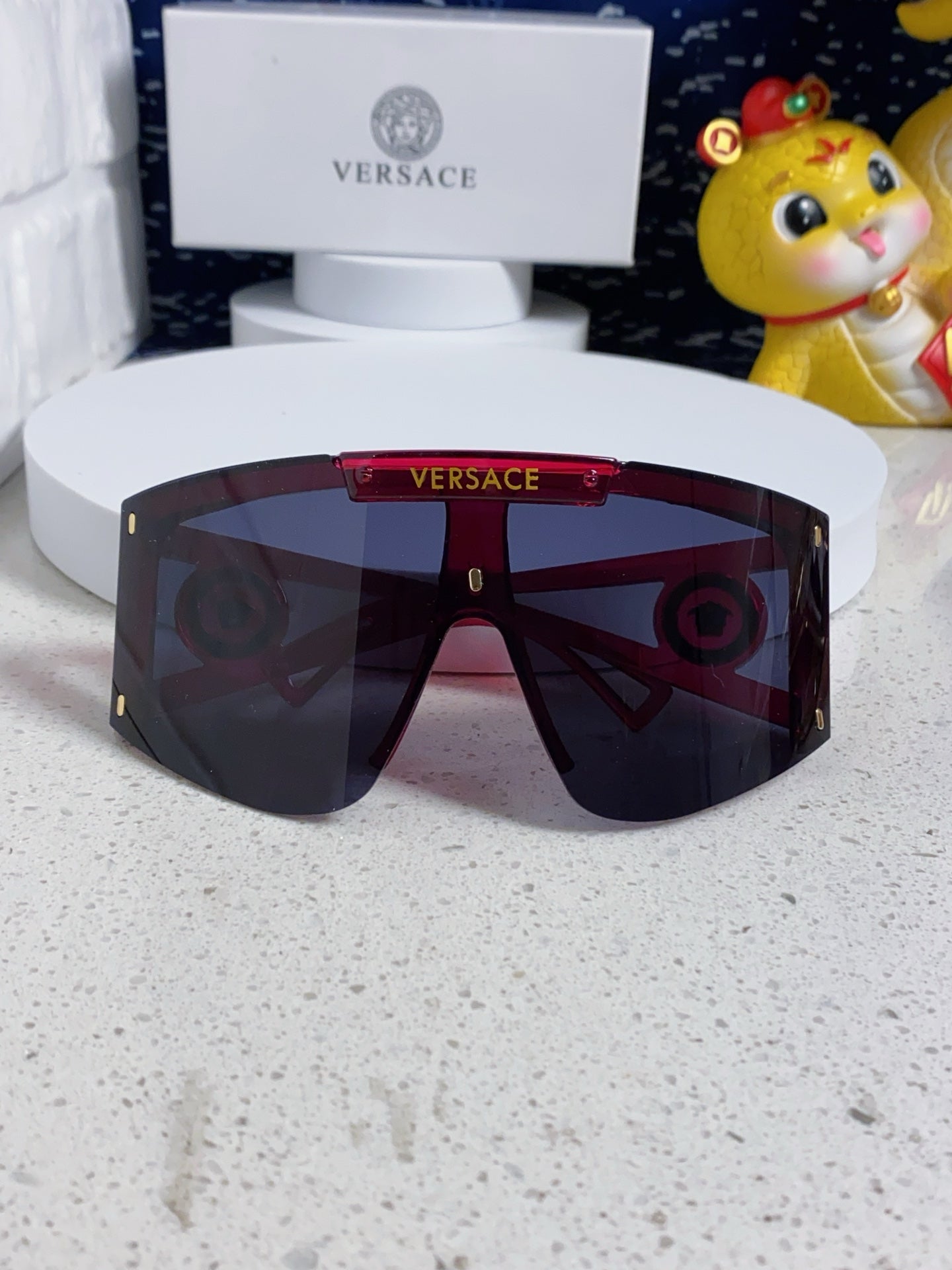 Versace Oversized Blue Lens Sunglasses for Men & Women - 449879 - detail image 8