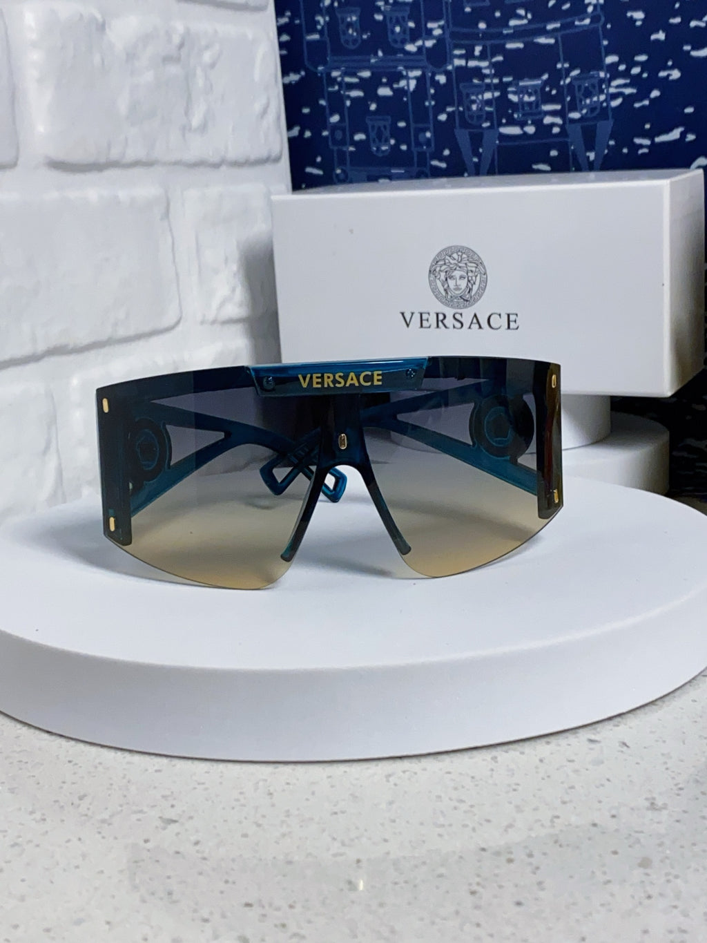 Versace Oversized Silver Lens Sunglasses for Men & Women - 449880 - detail image 2