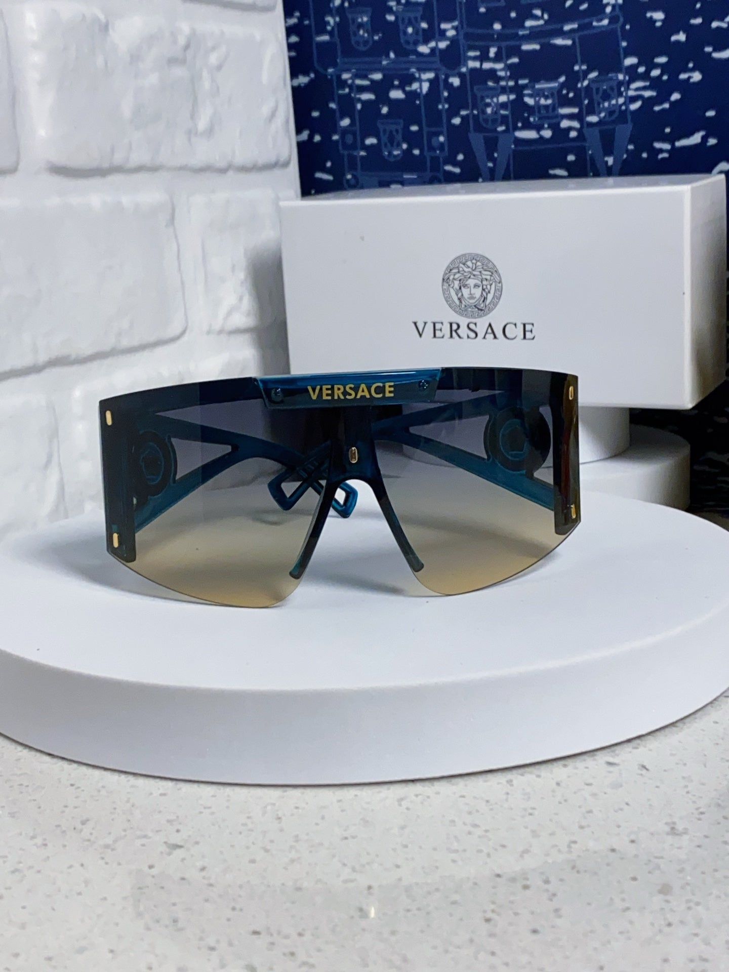 Versace Oversized Silver Lens Sunglasses for Men & Women - 449880 - detail image 2