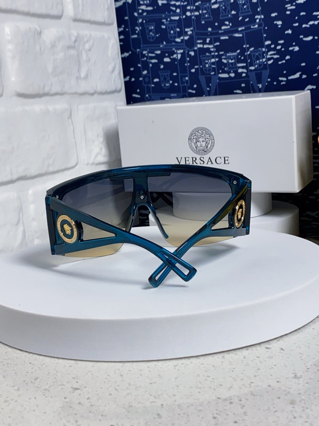 Versace Oversized Silver Lens Sunglasses for Men & Women - 449880 - detail image 3