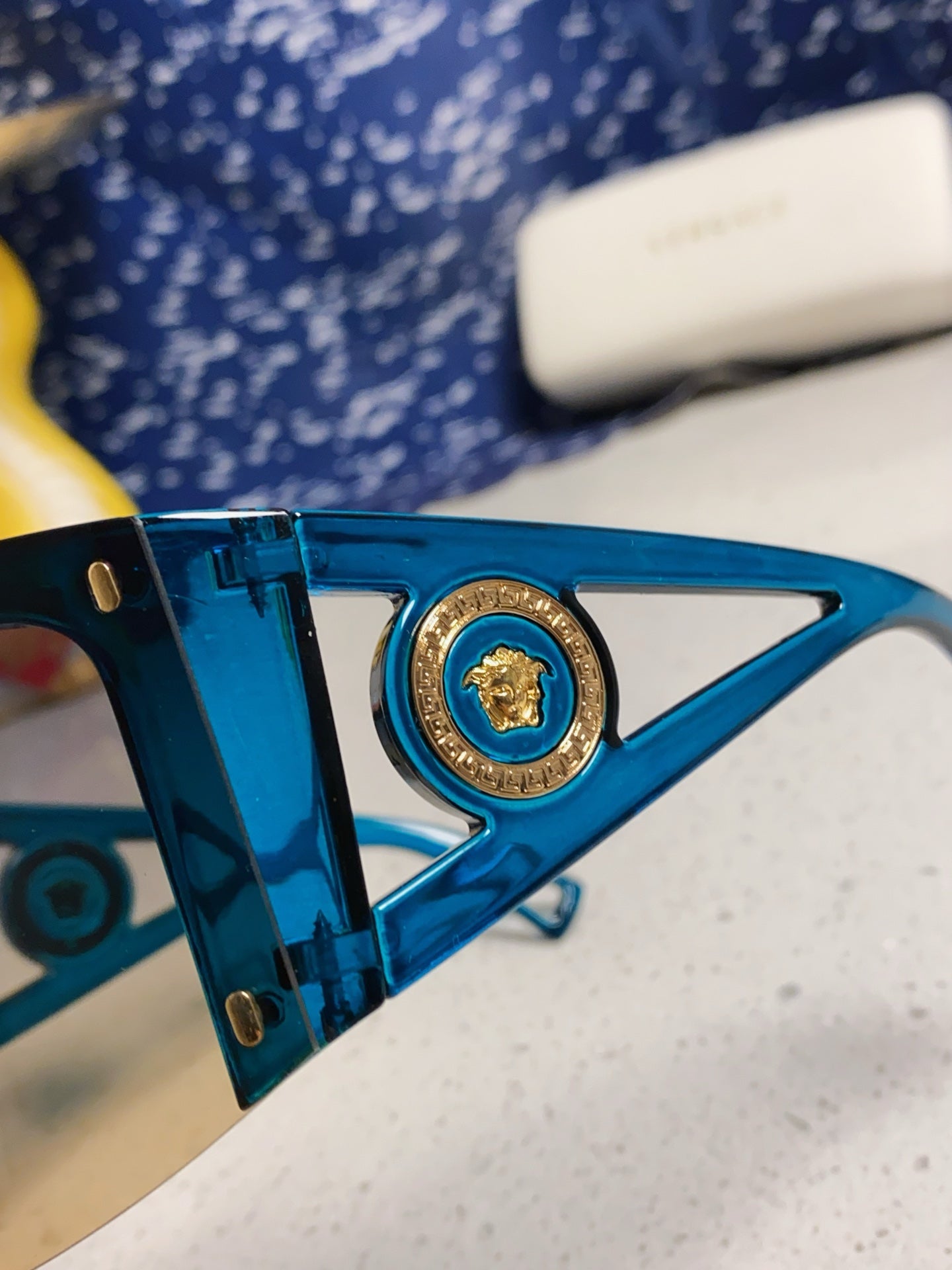 Versace Oversized Silver Lens Sunglasses for Men & Women - 449880 - detail image 7