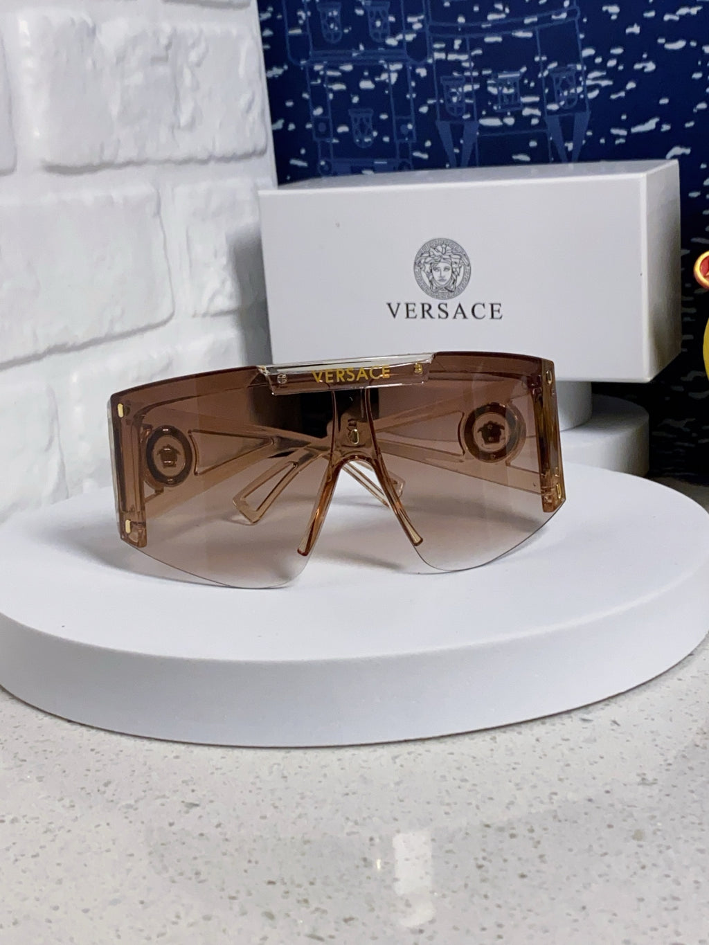Versace Oversized Brown Lens Sunglasses for Men & Women - 449881