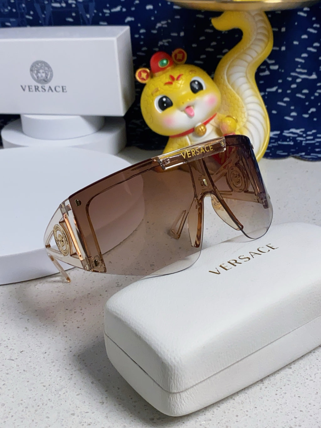 Versace Oversized Brown Lens Sunglasses for Men & Women - 449881 - detail image 8