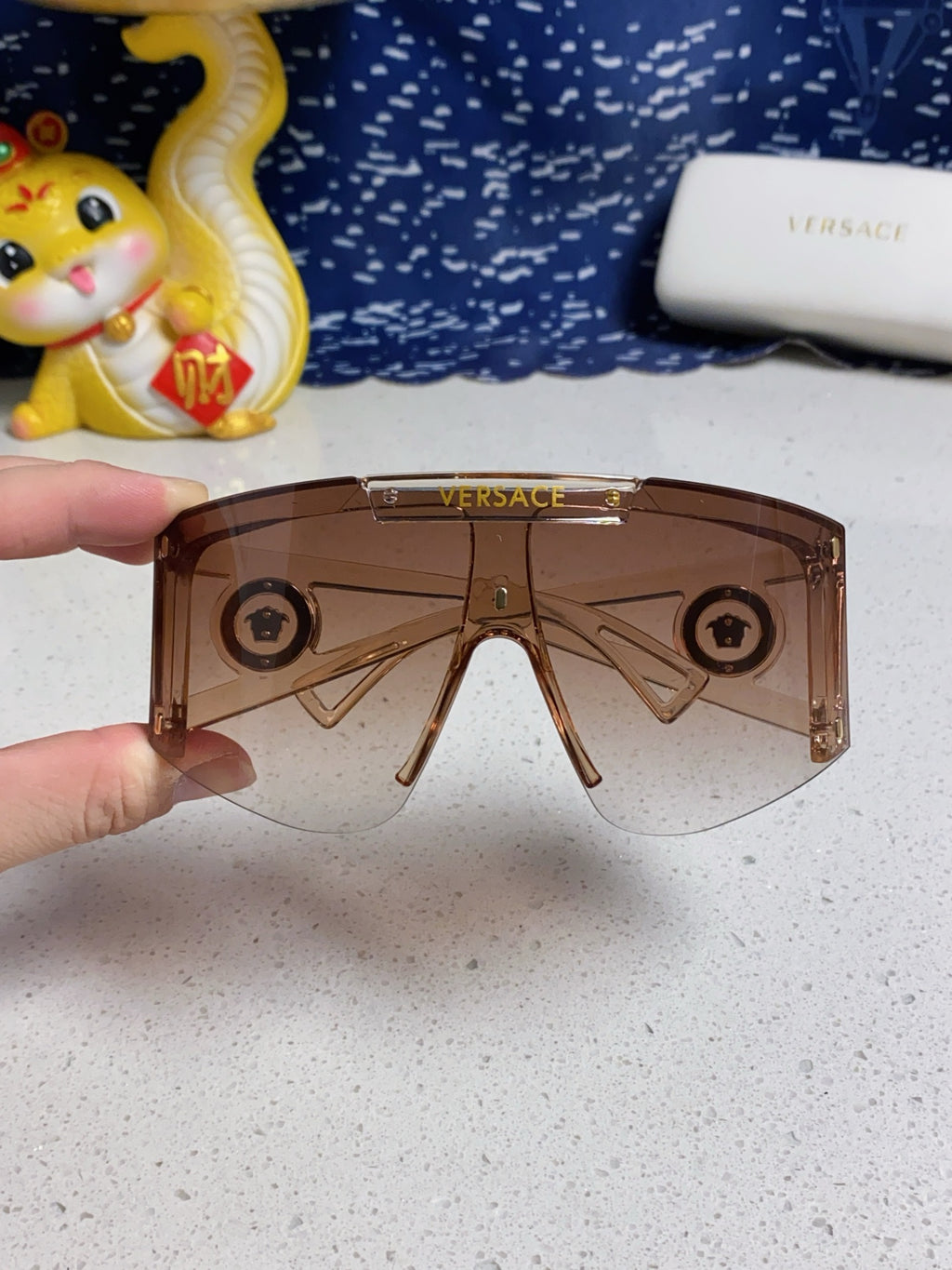 Versace Oversized Brown Lens Sunglasses for Men & Women - 449881 - detail image 3