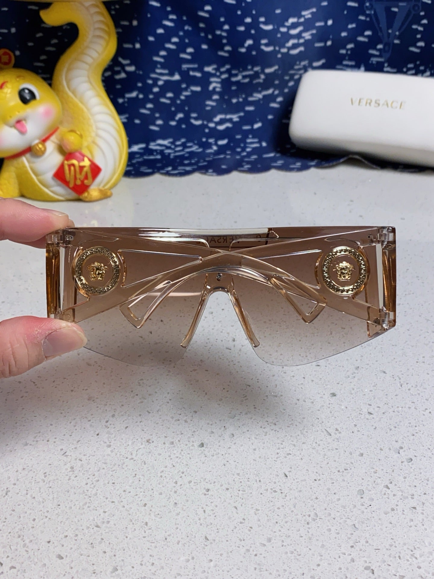 Versace Oversized Brown Lens Sunglasses for Men & Women - 449881 - detail image 4