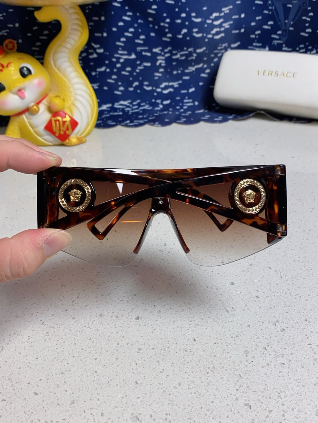 Versace Oversized Red Lens Sunglasses for Men & Women - 449882 - detail image 5