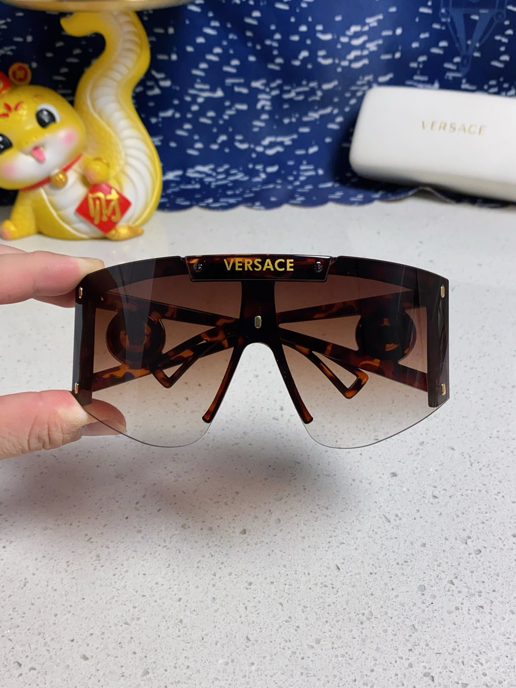 Versace Oversized Red Lens Sunglasses for Men & Women - 449882 - detail image 4