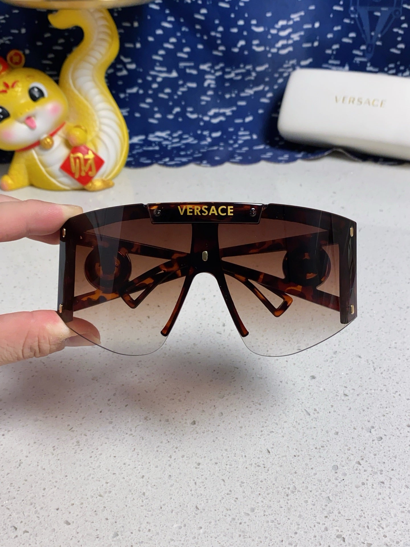 Versace Oversized Red Lens Sunglasses for Men & Women - 449882 - detail image 4