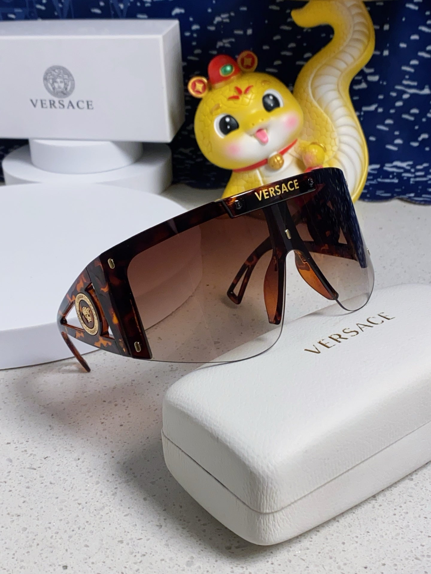 Versace Oversized Red Lens Sunglasses for Men & Women - 449882 - detail image 9