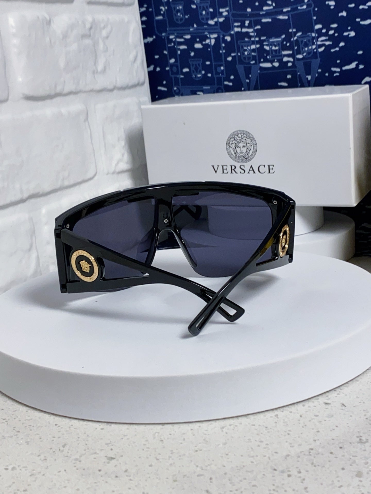 Versace Oversized Black Lens Sunglasses for Men & Women - 449884 - detail image 2