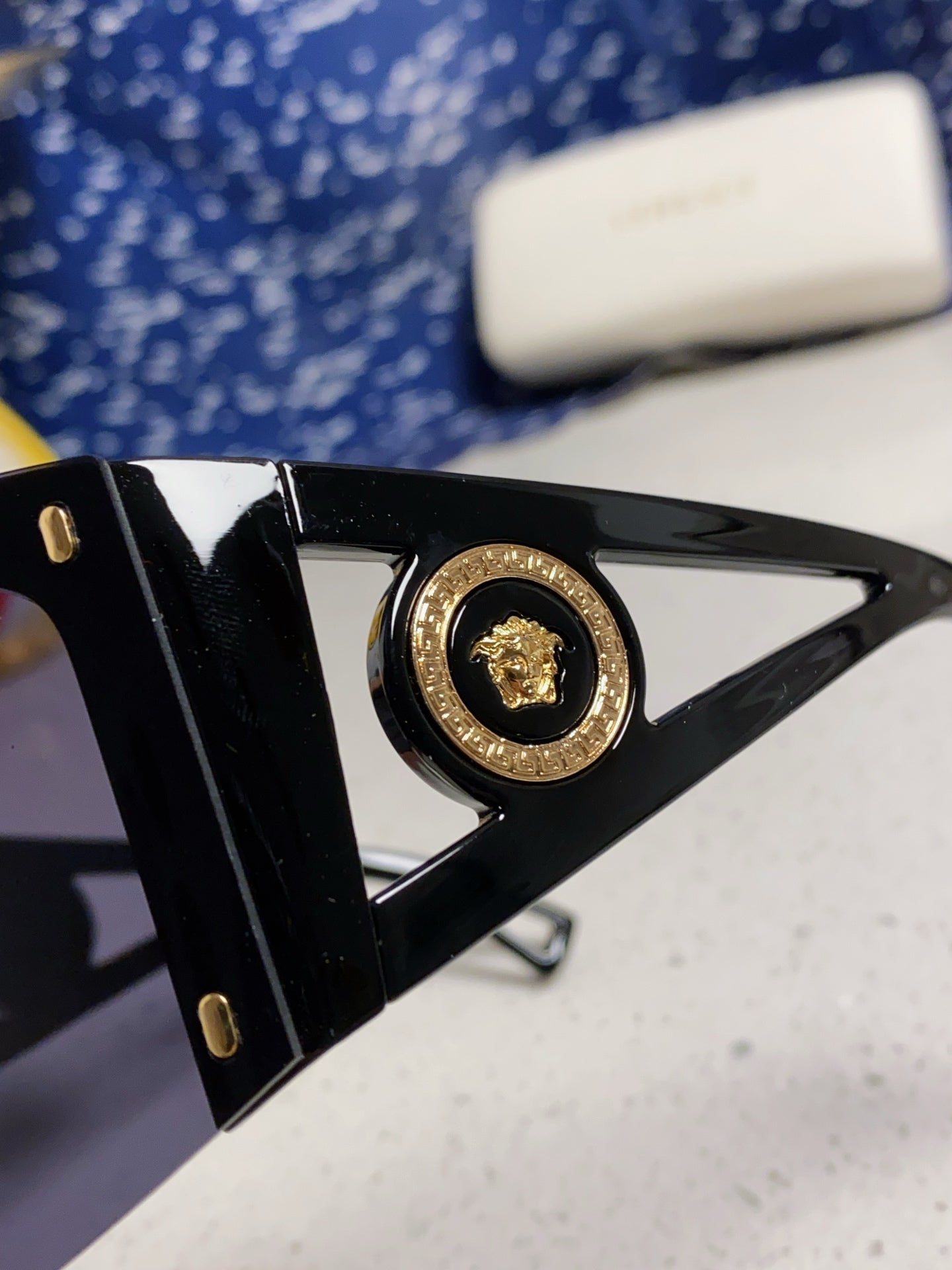 Versace Oversized Black Lens Sunglasses for Men & Women - 449884 - detail image 6