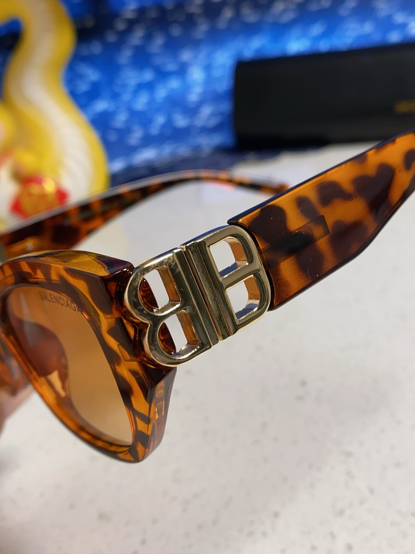 Balenciaga Metal Cat-Eye Brown Lens Sunglasses for Men & Women - 466011 - detail image 7