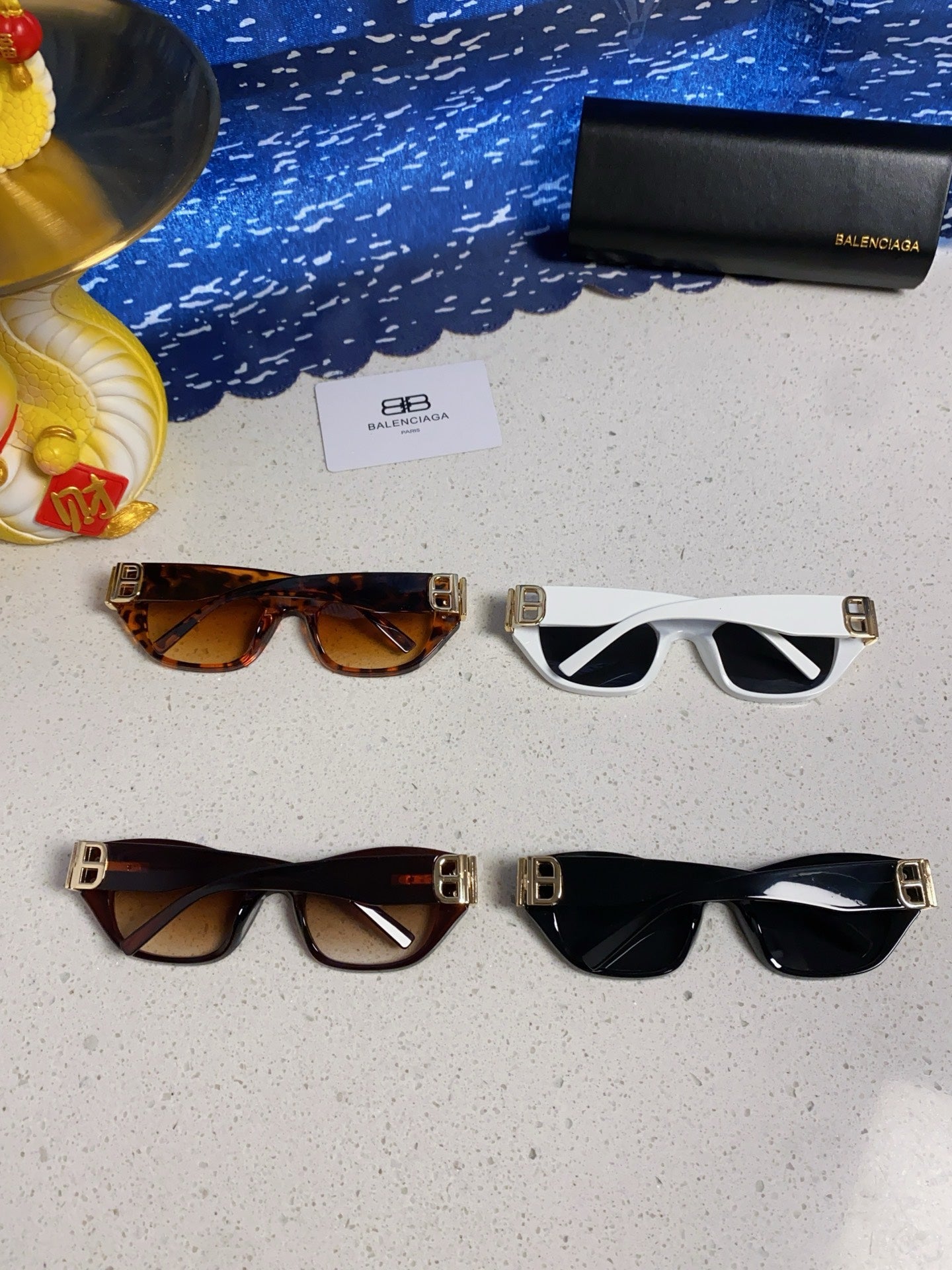 Balenciaga Metal Cat-Eye Brown Lens Sunglasses for Men & Women - detail image 11