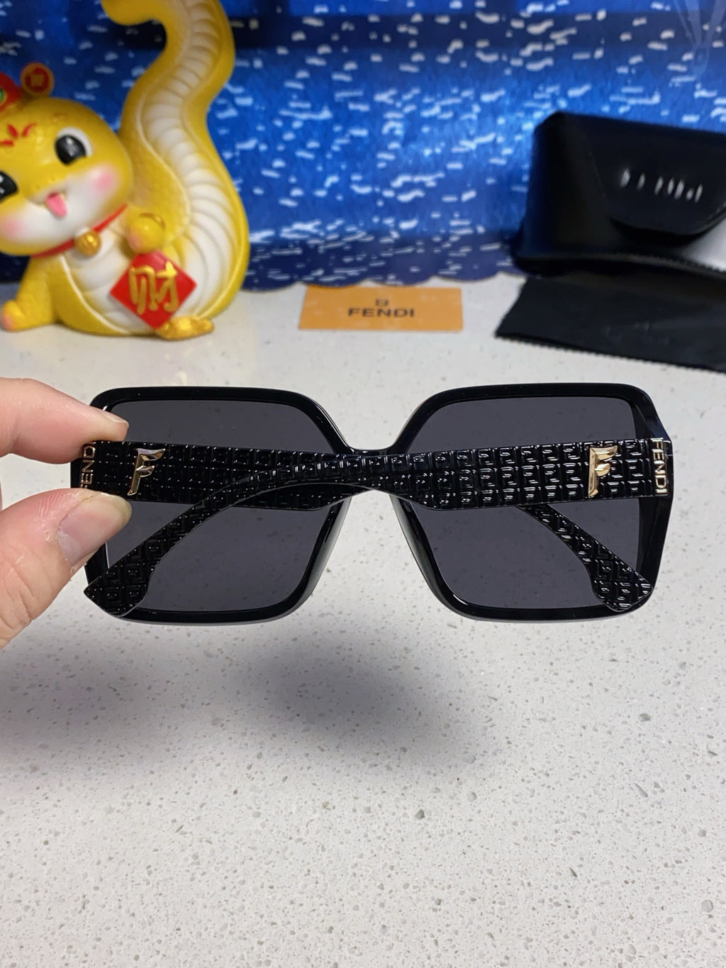 Fendi Oversized Black Lens Sunglasses for Women - detail image 5